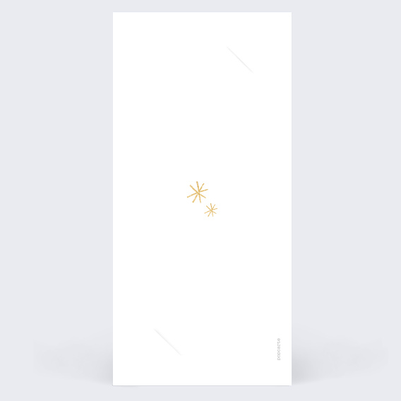 Carte de voeux Souhait festif Verso