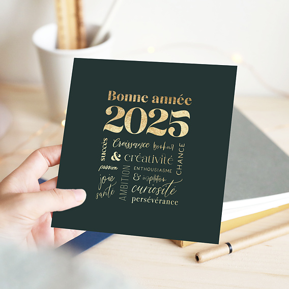Carte de vœux entreprise carte de voeux mots Après 1