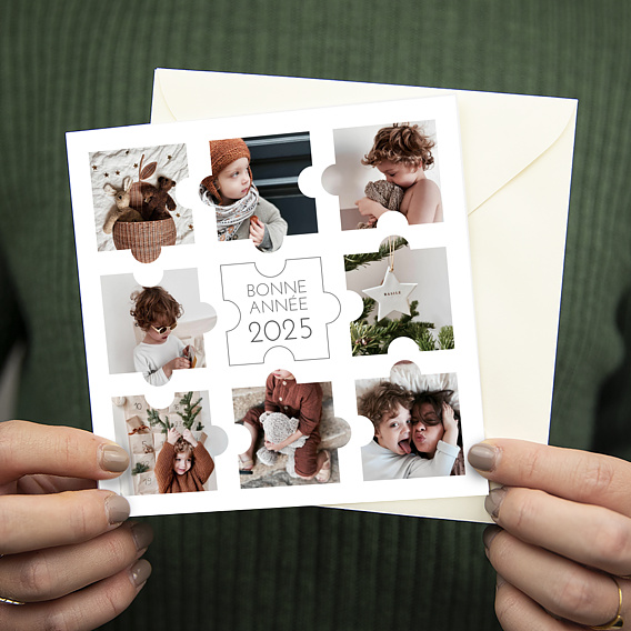 Carte de Voeux Photo-puzzle