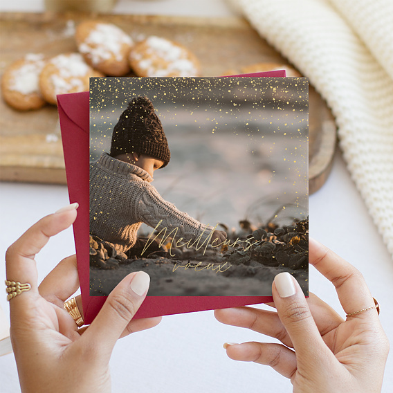 Carte de Voeux Particuliers Plumetis