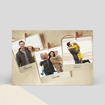 Carte de Voeux Particuliers Multi polaroïd