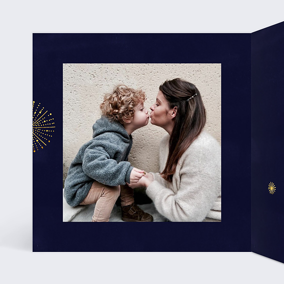 Carte de voeux Boule de Noël Intérieur Gauche