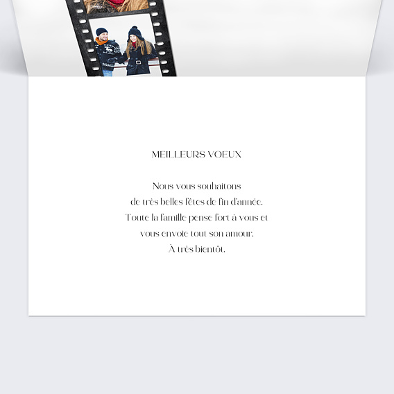 Carte de voeux Carte de Voeux cinéma Intérieur Droit