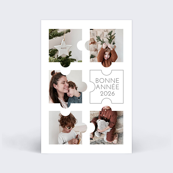 Carte de Voeux Particuliers Photo-puzzle