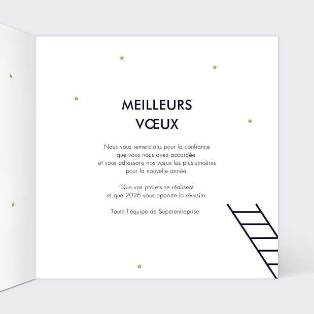 Carte de Voeux Entreprise Concept Intérieur Droit