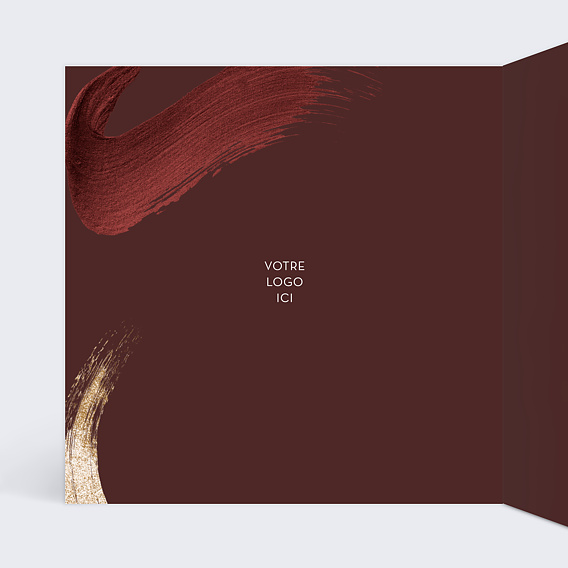 Carte de vœux entreprise Carte de voeux peinture Intérieur Gauche