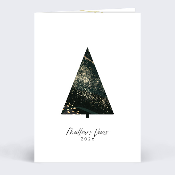 Carte de Voeux Entreprise Sapins Graphiques