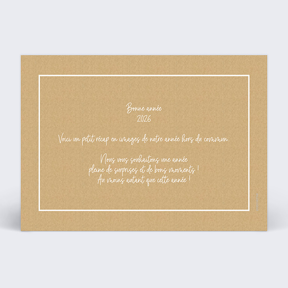 Carte de voeux Jolis cadres Verso