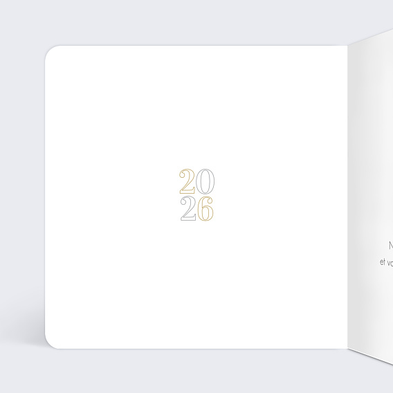 Carte de vœux entreprise Carte de Voeux Ocre Intérieur Gauche