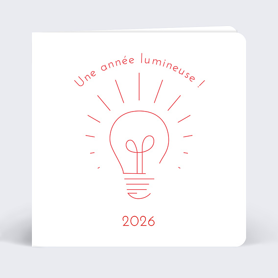 Carte de vœux entreprise Année Lumineuse Recto