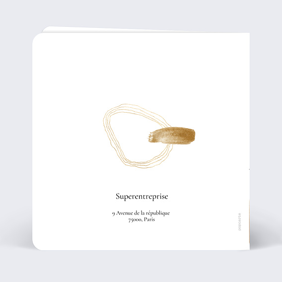 Carte de vœux entreprise Carte de Vœux Créative Verso