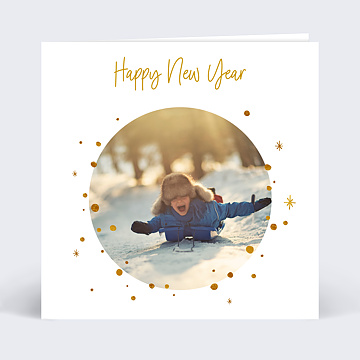 Carte de Voeux Particuliers Golden dots