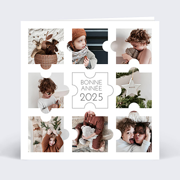 Carte de Voeux Particuliers Photo-puzzle