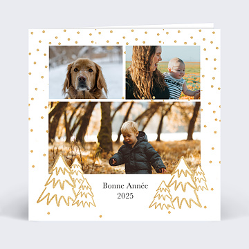 Carte de Voeux Particuliers Sapins