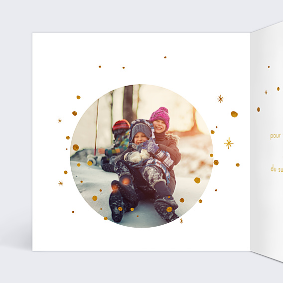 Carte de Voeux Particuliers Golden dots