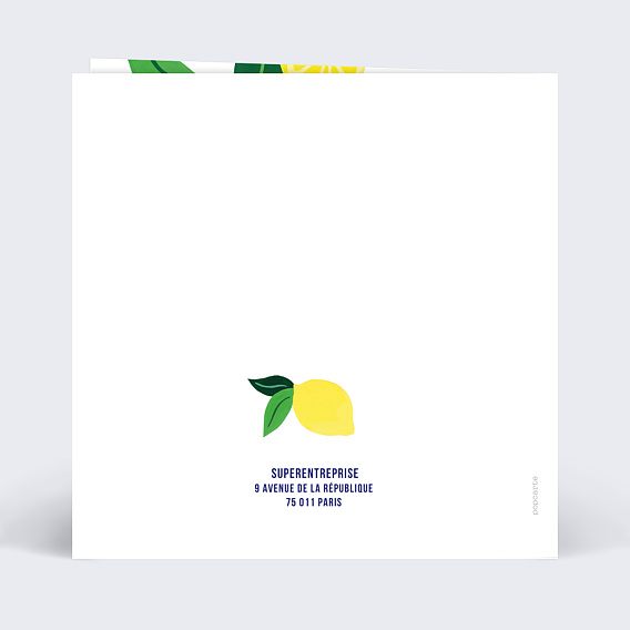 Carte de vœux entreprise Voeux Entreprise Originaux Verso