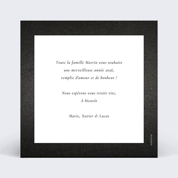 Carte de voeux Ardoise 4 photos Verso