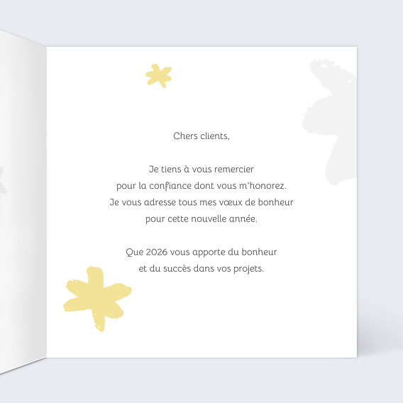 Carte de vœux entreprise Sapin Étoilé Intérieur Droit