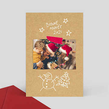 Carte de Voeux Particuliers Dessins enfantins