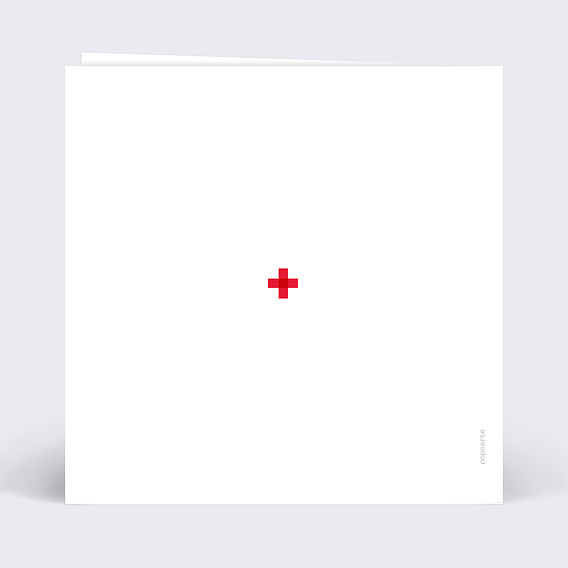 Carte de vœux entreprise Sacoche de Médecin Verso