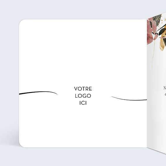 Carte de vœux entreprise Carte de Vœux Créative Intérieur Gauche