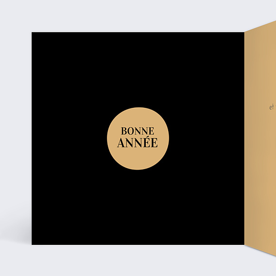 Carte de vœux entreprise Carte voeux design inspiration noir Intérieur Gauche