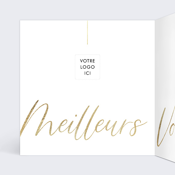 Carte de vœux entreprise carte de voeux mots Intérieur Gauche