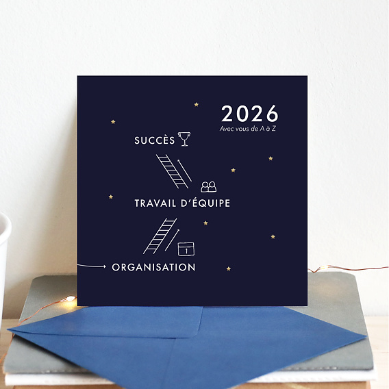 Carte de vœux entreprise Carte 2026 concept Après 4
