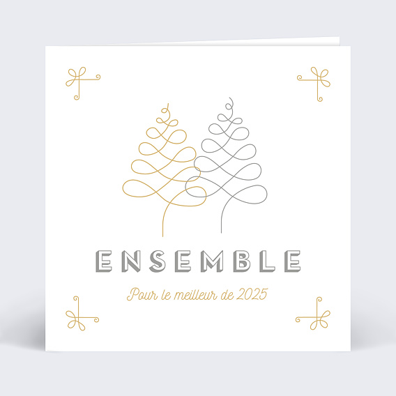 Carte de vœux entreprise Sapins Graphiques