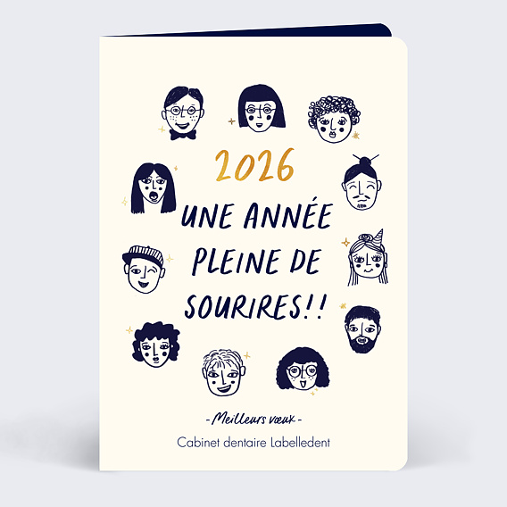 Carte de vœux entreprise Team Sourires Après 4