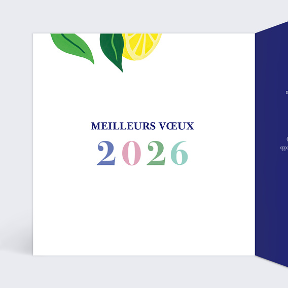 Carte de vœux entreprise Voeux Entreprise Originaux Intérieur Gauche