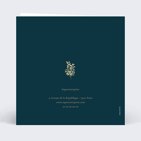 Carte de vœux entreprise Arbre Verso