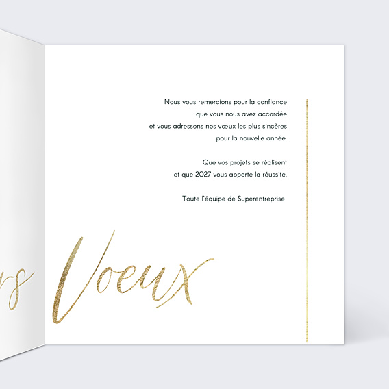 Carte de Voeux Entreprise carte de voeux mots