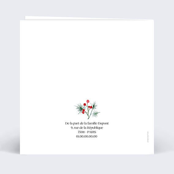 Carte de Voeux Particuliers Couronne de Noël