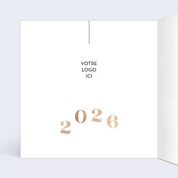Carte de vœux entreprise Carte de voeux comptable Intérieur Gauche