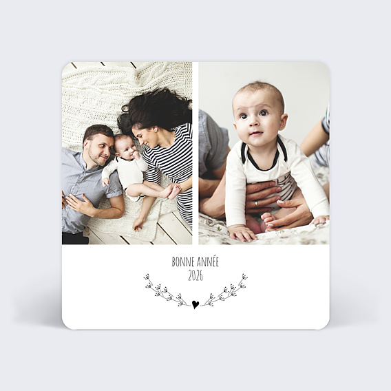 Carte de Voeux Particuliers Coeur bucolique