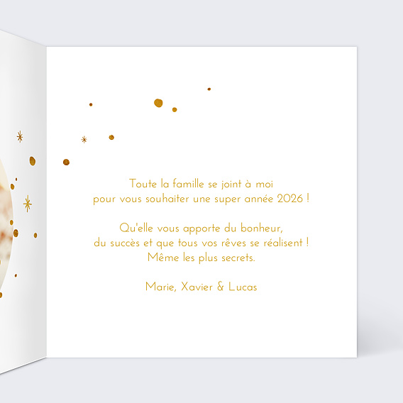 Carte de voeux Golden dots Intérieur Droit