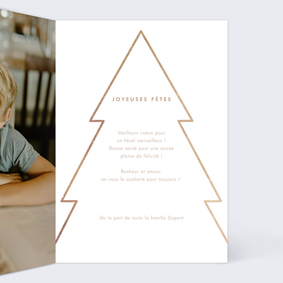 Carte de voeux Carte de voeux pour Noël Intérieur Droit