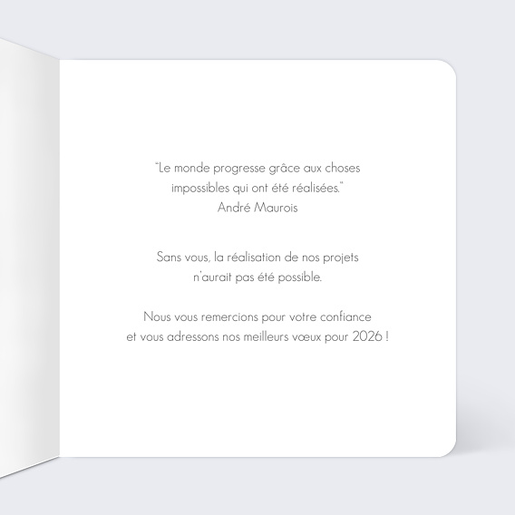 Carte de vœux entreprise Carte de Voeux Ocre Intérieur Droit