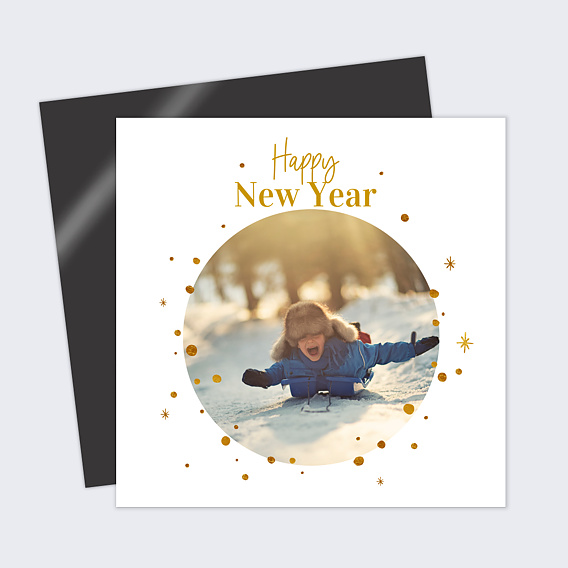 Carte de voeux Golden dots