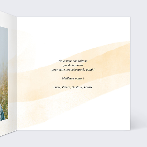 Carte de voeux Aquarelle Intérieur Droit