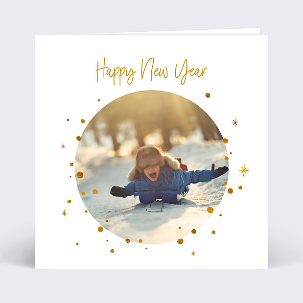 Carte de voeux Golden dots