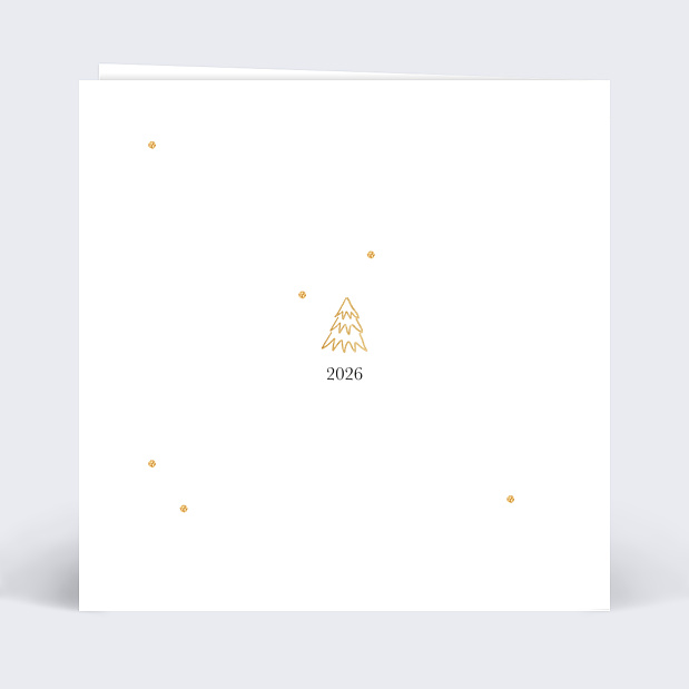 Carte de voeux Sapins Verso
