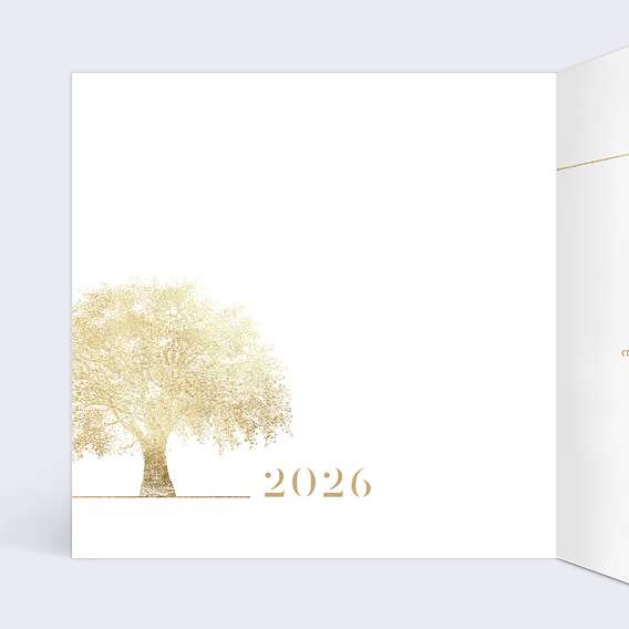 Carte de vœux entreprise Arbre Intérieur Gauche