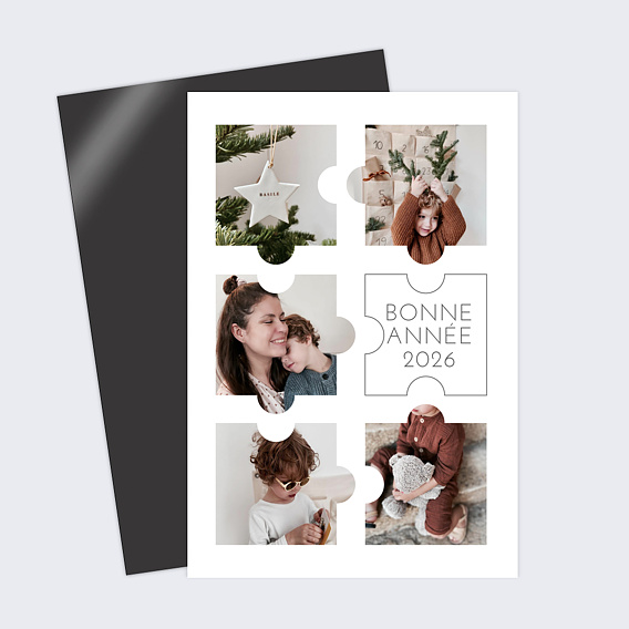 Carte de Voeux Particuliers Photo-puzzle