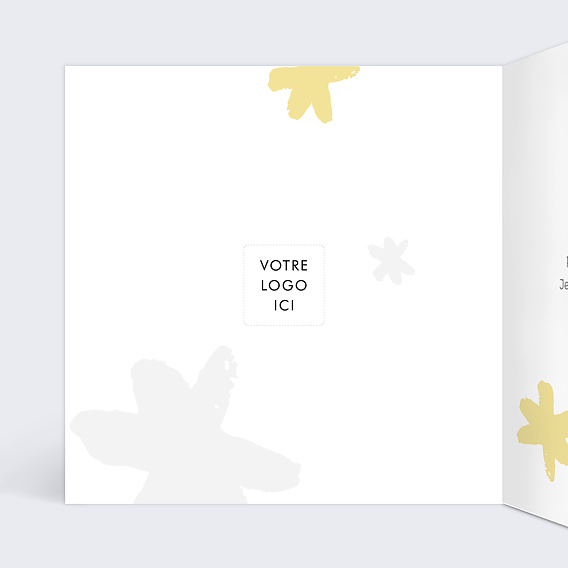 Carte de vœux entreprise Sapin Étoilé Intérieur Gauche