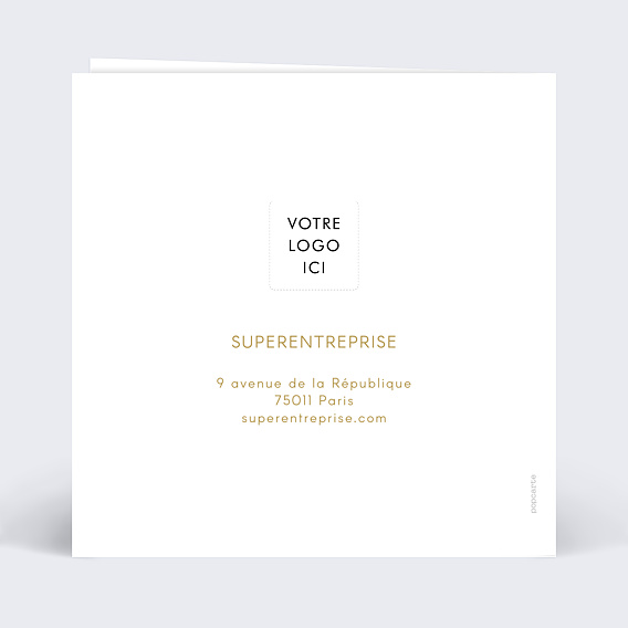 Carte de vœux entreprise Justice Verso