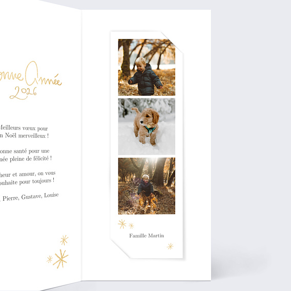 Carte de voeux Souhait festif Intérieur Droit