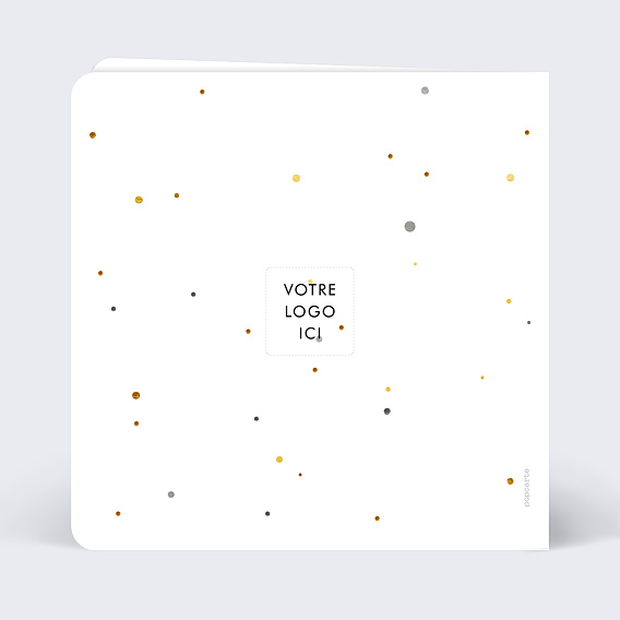 Carte de vœux entreprise Carte de Voeux Ocre Verso