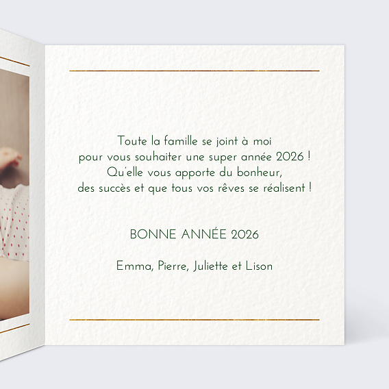 Carte de voeux Joli sapin Intérieur Droit